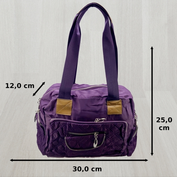 flevado Damen Handtasche Schultertasche Frauen/Jugend viel Stauraum lila